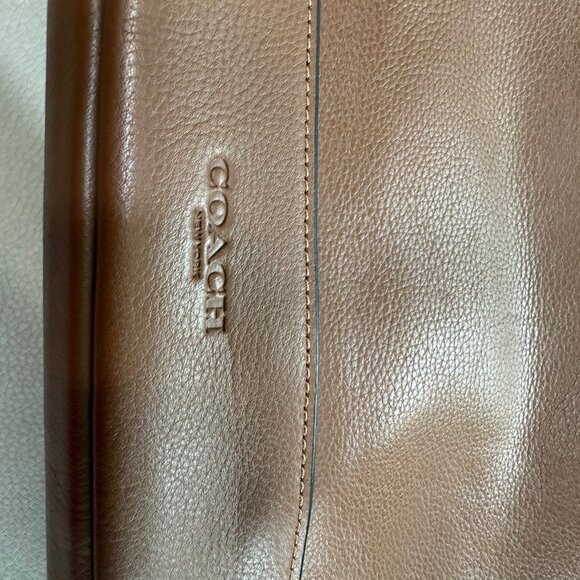 Coach Hamilton Briefcase Laptop Leather Bag Crossbody Brown - Picture 5 of 6